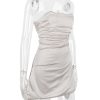 Satin Draped Tube Mini Dress Satin Draped Tube Mini Dress