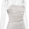 Satin Draped Tube Mini Dress Satin Draped Tube Mini Dress
