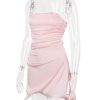 Satin Draped Tube Mini Dress Satin Draped Tube Mini Dress