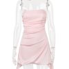 Satin Draped Tube Mini Dress Satin Draped Tube Mini Dress