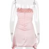 Satin Draped Tube Mini Dress Satin Draped Tube Mini Dress