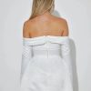 Satin Off-shoulder Long Sleeve Mini Dress Satin Off-shoulder Long Sleeve Mini Dress