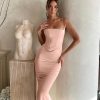 Satin Sleeveless Backless Maxi Dresses Satin Sleeveless Backless Maxi Dresses