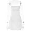 Satin Square Neck Strappy Mini Dress Satin Square Neck Strappy Mini Dress