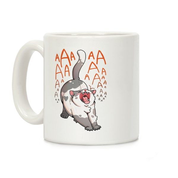 Screaming Yawning Cat Coffee Mug Screaming Yawning Cat Coffee Mug