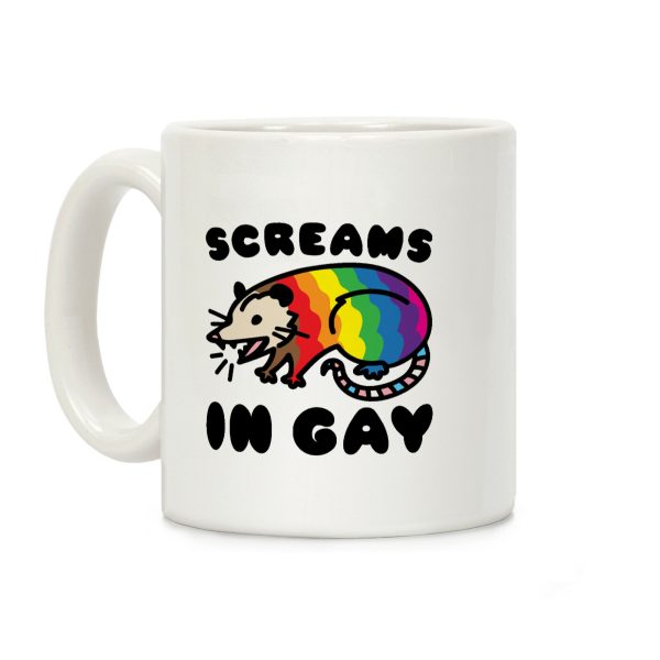 Screams In Gay Possum Parody Coffee Mug Screams In Gay Possum Parody Coffee Mug