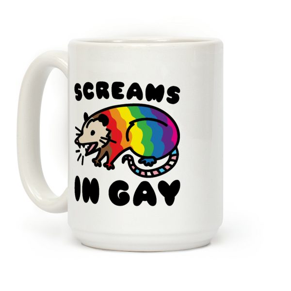 Screams In Gay Possum Parody Coffee Mug Screams In Gay Possum Parody Coffee Mug