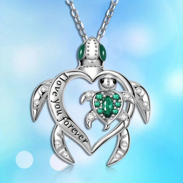 Sea Turtle Love Pendant Necklace Sea Turtle Love Pendant Necklace