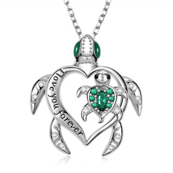 Sea Turtle Love Pendant Necklace Sea Turtle Love Pendant Necklace