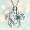 Sea Turtle Love Pendant Necklace Sea Turtle Love Pendant Necklace