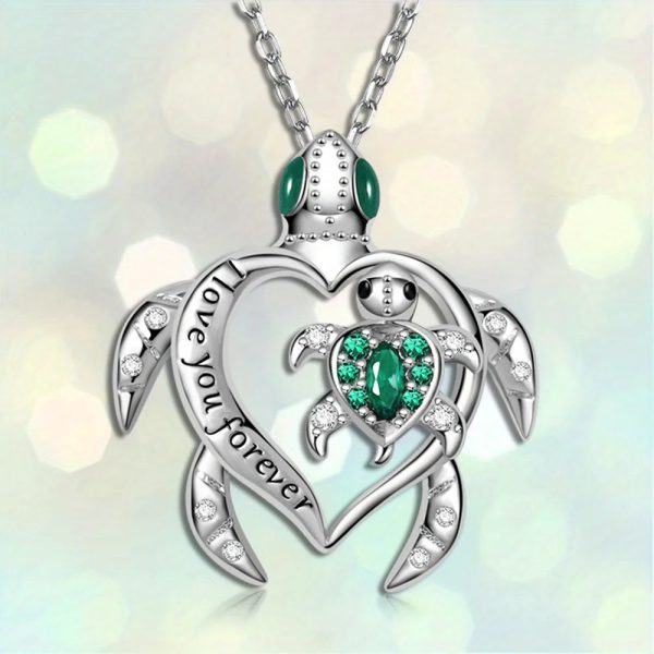 Sea Turtle Love Pendant Necklace Sea Turtle Love Pendant Necklace