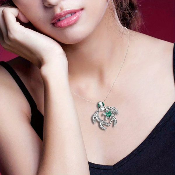 Sea Turtle Love Pendant Necklace Sea Turtle Love Pendant Necklace