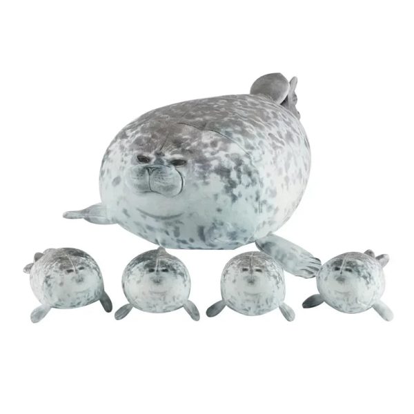 Seal Family Plush Set with Zipper Pouch 40cm