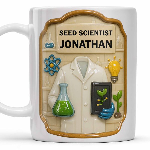 Seed Scientist With Lab Coats And Plants - Personalized Custom Coffee Mug - FAM379_MG