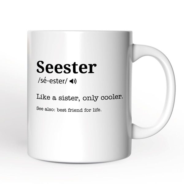 Seester Definition Personalized Mug, Funny Sister Gift With Custom Name Seester Definition Personalized Mug, Funny Sister Gift With Custom Name