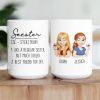 Seester Gift For Sister Definition Cute Cartoon - Personalized Mug Seester Gift For Sister Definition Cute Cartoon - Personalized Mug