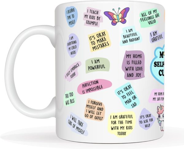 Self Love Inspirational Coffee Mug for Moms, Motivational Gift for Mom Birthday Mother's Day Christmas Gift Idea