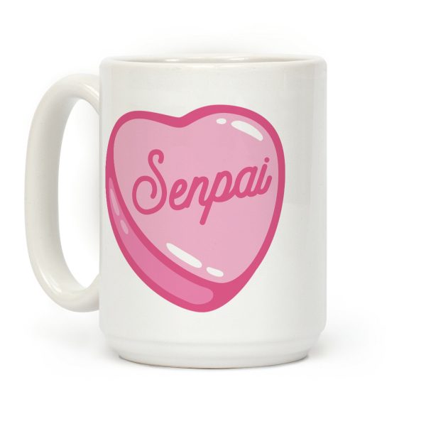 Senpai Candy Heart Coffee Mug Senpai Candy Heart Coffee Mug