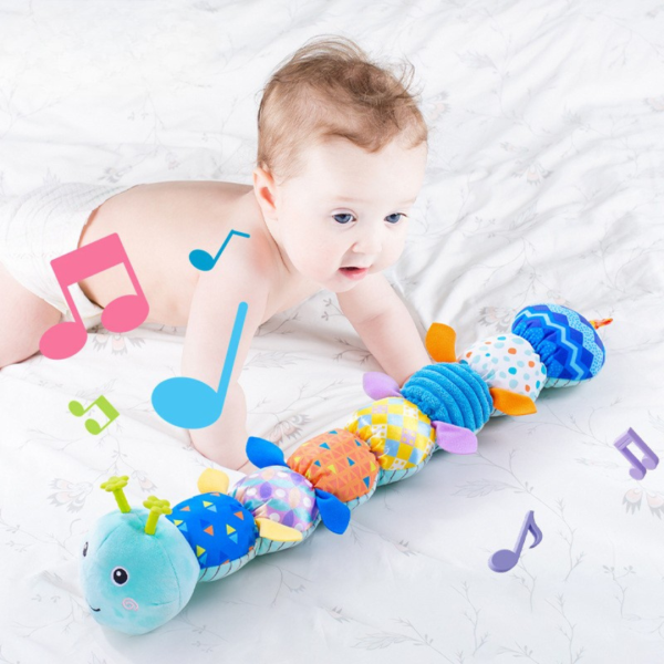Sensory plush rattle and music caterpillar Sensory plush rattle and music caterpillar