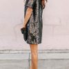 Sequin Short Sleeves Loose Dresses Sequin Short Sleeves Loose Dresses