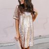 Sequin Short Sleeves Loose Dresses Sequin Short Sleeves Loose Dresses