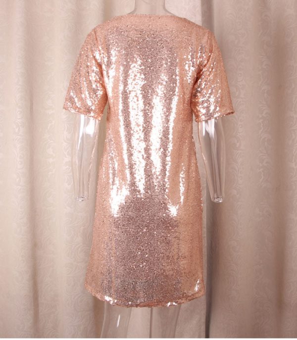 Sequin Short Sleeves Loose Dresses Sequin Short Sleeves Loose Dresses