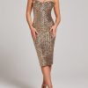 Sequin Diamante Strap Sweetheart Neck Bodycon Midi Dress Sequin Diamante Strap Sweetheart Neck Bodycon Midi Dress