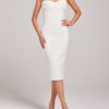 Sequin Diamante Strap Sweetheart Neck Bodycon Midi Dress Sequin Diamante Strap Sweetheart Neck Bodycon Midi Dress