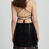 Sequin Lace-up Back Bodycon Mini Dress Sequin Lace-up Back Bodycon Mini Dress
