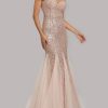 Sequin Tulle V-Neck Mermaid Floor Length Prom Dresses Sequin Tulle V-Neck Mermaid Floor Length Prom Dresses