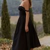 Sexy Lace Square Neck Lace Up Back Fit & Flare Midi Sundress - Black Sexy Lace Square Neck Lace Up Back Fit & Flare Midi Sundress - Black