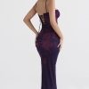 Sexy Sweetheart Bodycon Lace Mesh Sleeveless Printed Maxi Dress - Floral Sexy Sweetheart Bodycon Lace Mesh Sleeveless Printed Maxi Dress - Floral