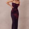 Sexy Sweetheart Bodycon Lace Mesh Sleeveless Printed Maxi Dress - Floral Sexy Sweetheart Bodycon Lace Mesh Sleeveless Printed Maxi Dress - Floral