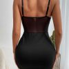 Sexy Sweetheart Neck Bodycon Mesh Corset Cocktail Party Mini Dress - Black Sexy Sweetheart Neck Bodycon Mesh Corset Cocktail Party Mini Dress - Black