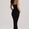 Sexy Sweetheart Strapless Bodycon Maxi Prom Formal Dress - Black Sexy Sweetheart Strapless Bodycon Maxi Prom Formal Dress - Black
