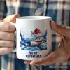 Shark with Santa Hat Personalized Mug, Festive Christmas Gift With Custom Name and Date Shark with Santa Hat Personalized Mug, Festive Christmas Gift With Custom Name and Date