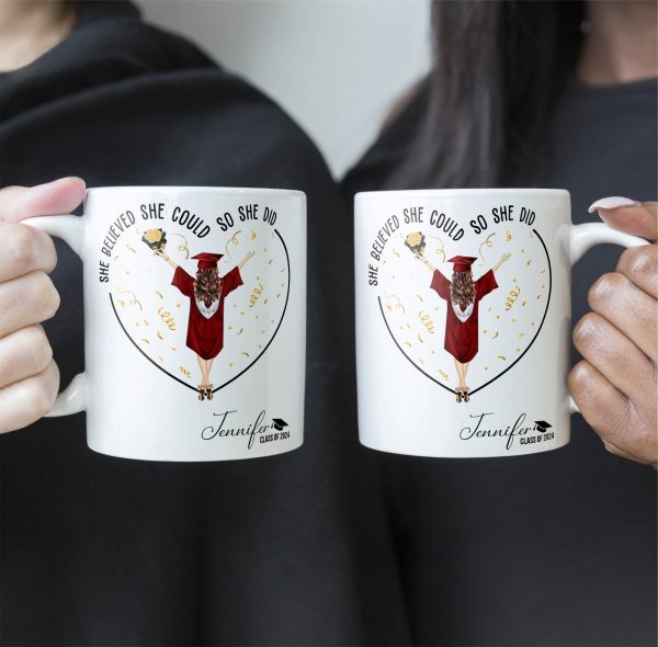 She Believed She Could So She Did - Personalized Mug - GR4 PT