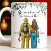 She Saves Lives And He Rescues Them, Featuring Firefighter And Nurse - Personalized Custom Coffee Mug - CPL1207_MG She Saves Lives And He Rescues Them, Featuring Firefighter And Nurse - Personalized Custom Coffee Mug - CPL1207_MG