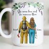 She Saves Lives And He Rescues Them, Featuring Firefighter And Nurse - Personalized Custom Coffee Mug - CPL1207_MG She Saves Lives And He Rescues Them, Featuring Firefighter And Nurse - Personalized Custom Coffee Mug - CPL1207_MG