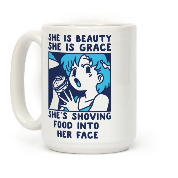 She's Shoving Food Into Her Face Ami Coffee Mug She's Shoving Food Into Her Face Ami Coffee Mug