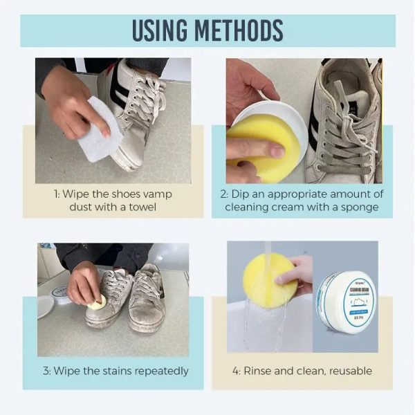Shoe Whitening Cream With Wipe Sponge Shoe Whitening Cream With Wipe Sponge