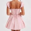 Short Puff Sleeve Corset Mini Dress Short Puff Sleeve Corset Mini Dress