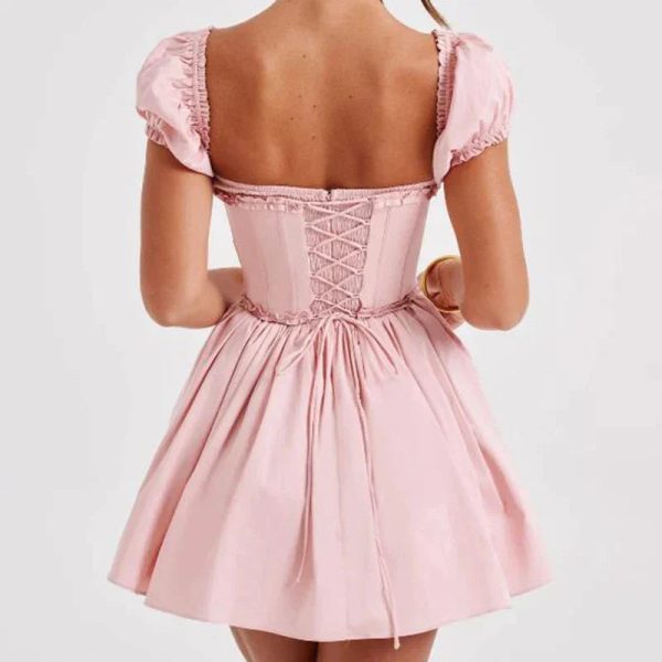 Short Puff Sleeve Corset Mini Dress Short Puff Sleeve Corset Mini Dress