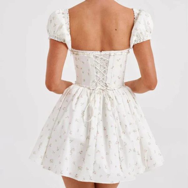 Short Puff Sleeve Corset Mini Dress Short Puff Sleeve Corset Mini Dress