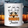 Show Me Your Boobs Halloween Personalized Mug, Funny Naughty Pun Ghost Gift with Custom Name Show Me Your Boobs Halloween Personalized Mug, Funny Naughty Pun Ghost Gift with Custom Name