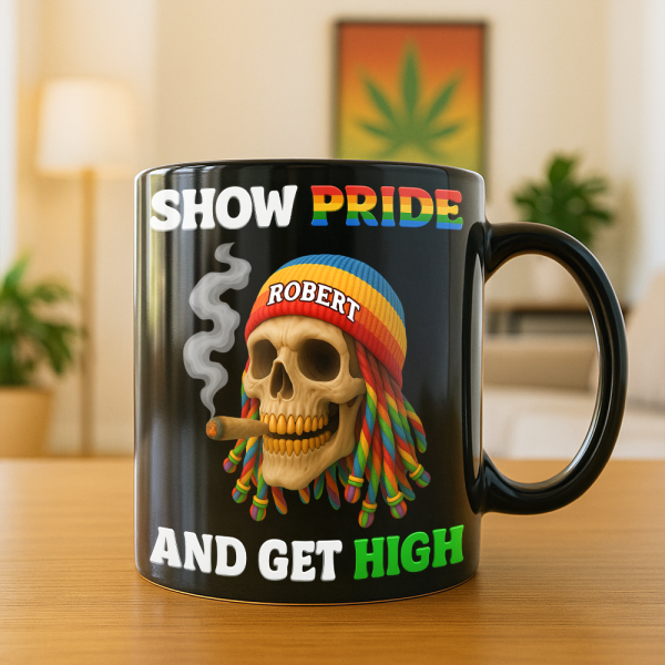 Show Pride And Get High Mug - Personalized Gifts For LGBT Smokers 02topu050625