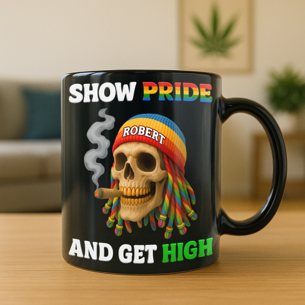 Show Pride And Get High Mug - Personalized Gifts For LGBT Smokers 02topu050625