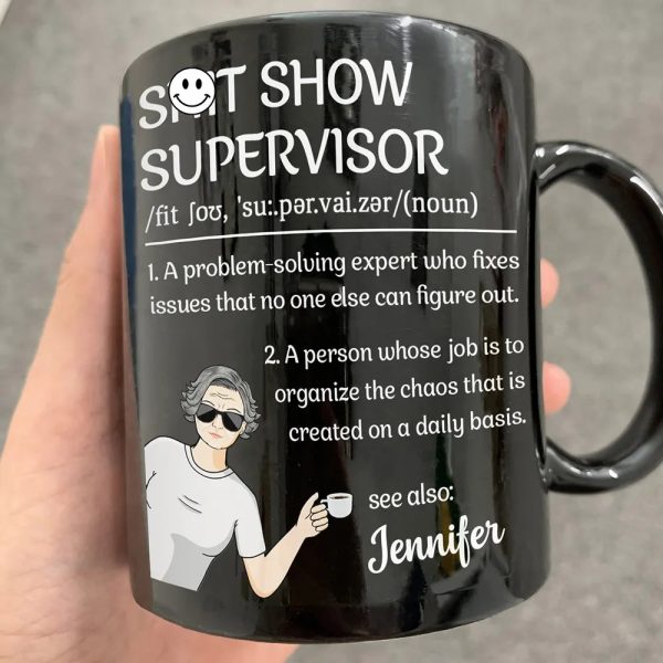 Show Supervisor Expert Who Fixes Issues Senior Mom Dad Retired - Personalized Mug Show Supervisor Expert Who Fixes Issues Senior Mom Dad Retired - Personalized Mug