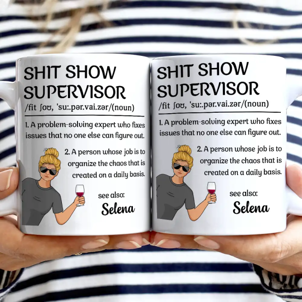 Show Supervisor Expert Who Fixes Issues Senior Mom Dad Retired - Personalized Mug Show Supervisor Expert Who Fixes Issues Senior Mom Dad Retired - Personalized Mug