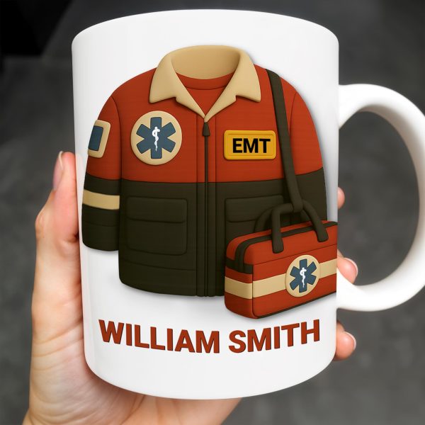 Show Your Appreciation For A Hero, EMT Uniform And Medical Bag - Personalized Custom Coffee Mug - DOC006_MG Show Your Appreciation For A Hero, EMT Uniform And Medical Bag - Personalized Custom Coffee Mug - DOC006_MG